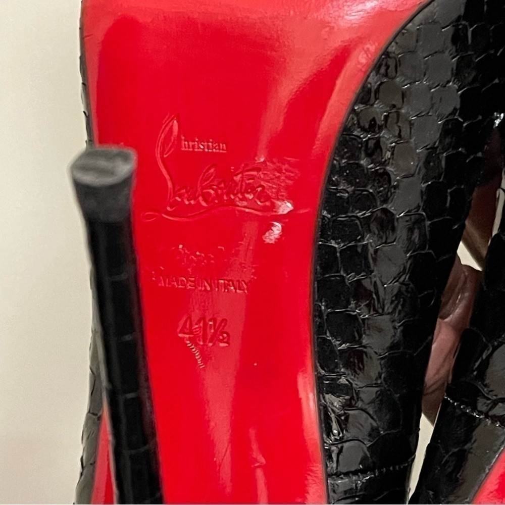 Christian Louboutin So Kate 120MM Black Python Pumps Size 41.5 US 11.5 - Picture 8 of 14